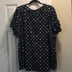 Lane Bryant blouse, ruffle sleeve